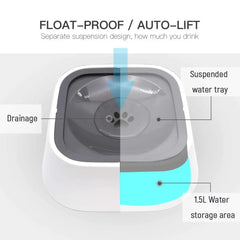Floating Not Wetting Mouth Dog feeder No Spill Drinking Water