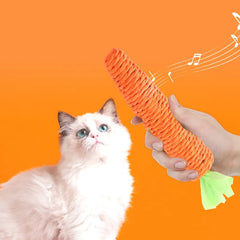 Carrot Cat Bell Toy