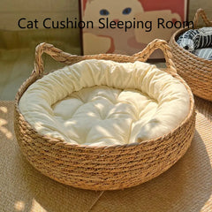 Four Seasons Cat Bed Woven Removable