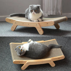 Wood Cat Scratch Board Bed