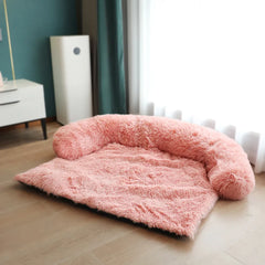 Dog Sofa Cover Pet Bed With Neck Bolster