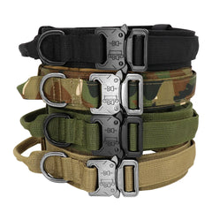 Military Style Dog Collar Bungee Leash Set