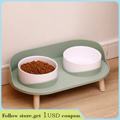 Food Feeders Pet Double Bowls