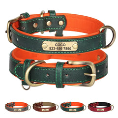 Custom PU Leather Dog Tag Collars