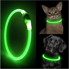 Led Light Dog Collar Detachable Glowing USB Charging