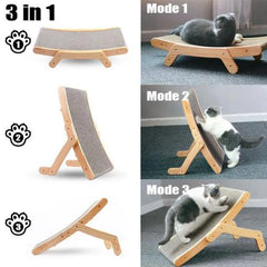 Wood Cat Scratch Board Bed
