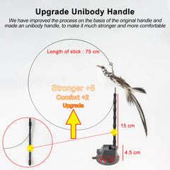 Suction Cup Feather Cat Wand With Bell