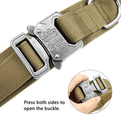 Military Style Dog Collar Bungee Leash Set