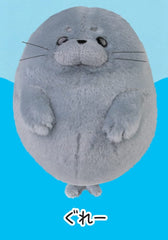 Yell capsule toys kawaii Cute Pukyuto! Seal plush toy soft chubby stuffed Sound Toys