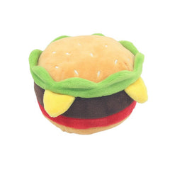 Hamburger Squeaky Plush Molar Dog