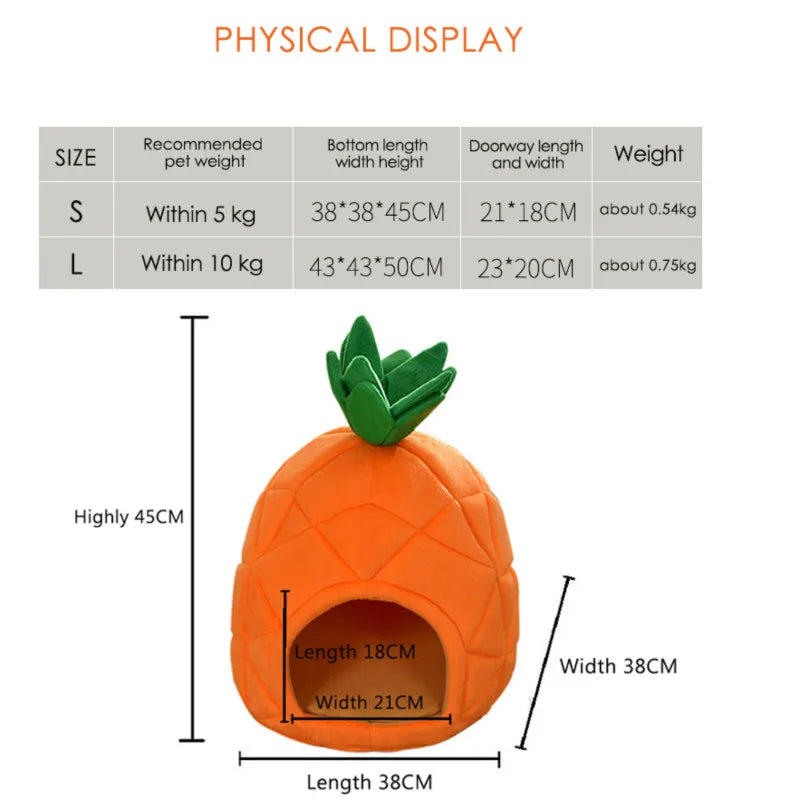Pineapple Shaped Pet Bed House