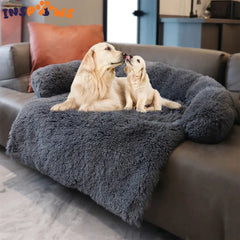 Dog Sofa Cover Pet Bed With Neck Bolster