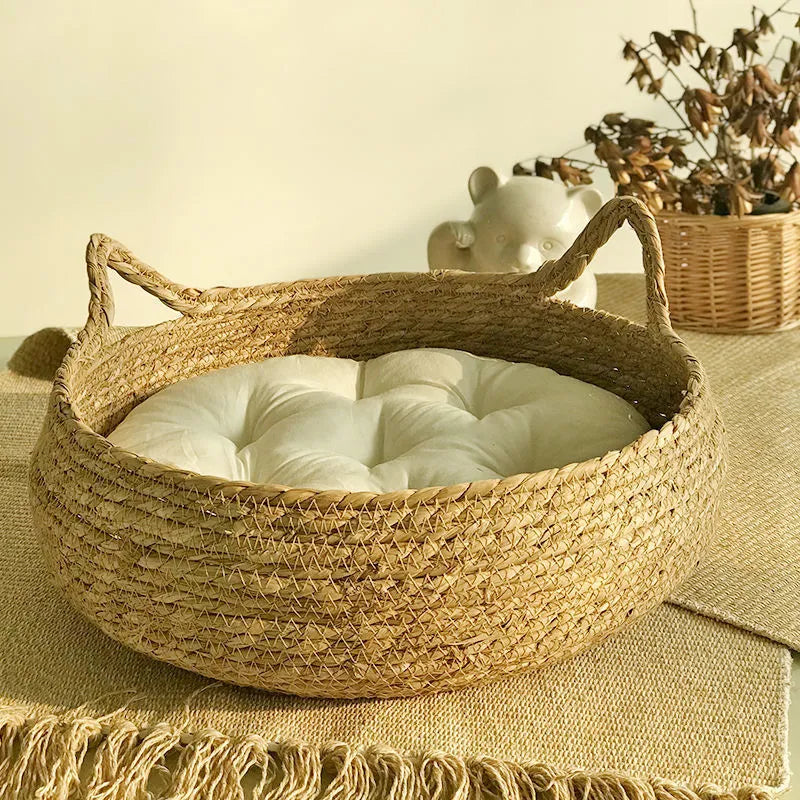 Four Seasons Cat Bed Woven Removable