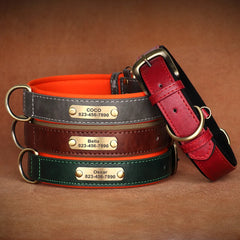 Custom PU Leather Dog Tag Collars