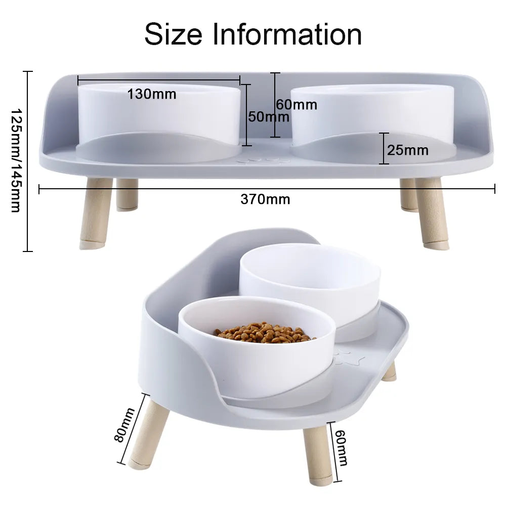 Food Feeders Pet Double Bowls