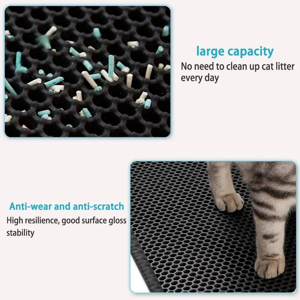 Double Layer Waterproof Pet Litter Box Mat