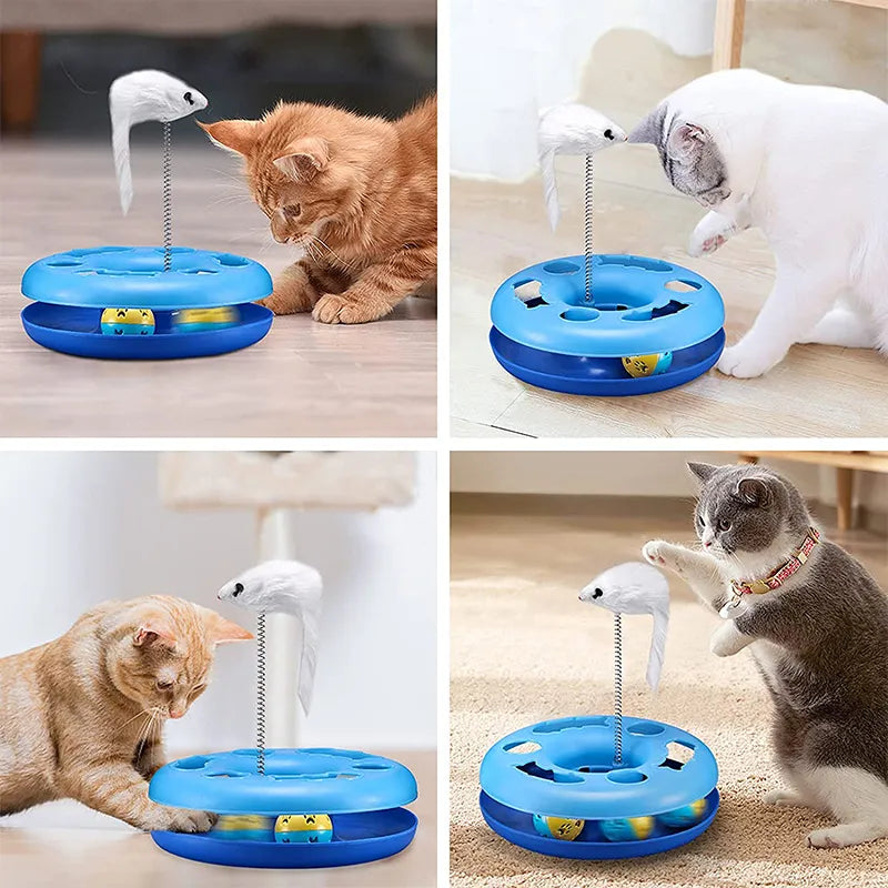 Interactive Kitten Toys Roller Tracks with Catnip