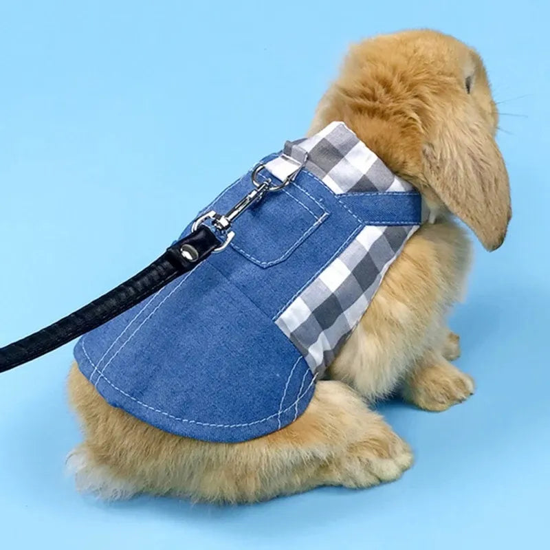 Rabbit Clothes Harness Strap Leash