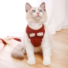 Bowknot Cat Harness and Adjustable Leash Set