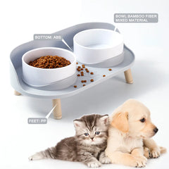 Food Feeders Pet Double Bowls